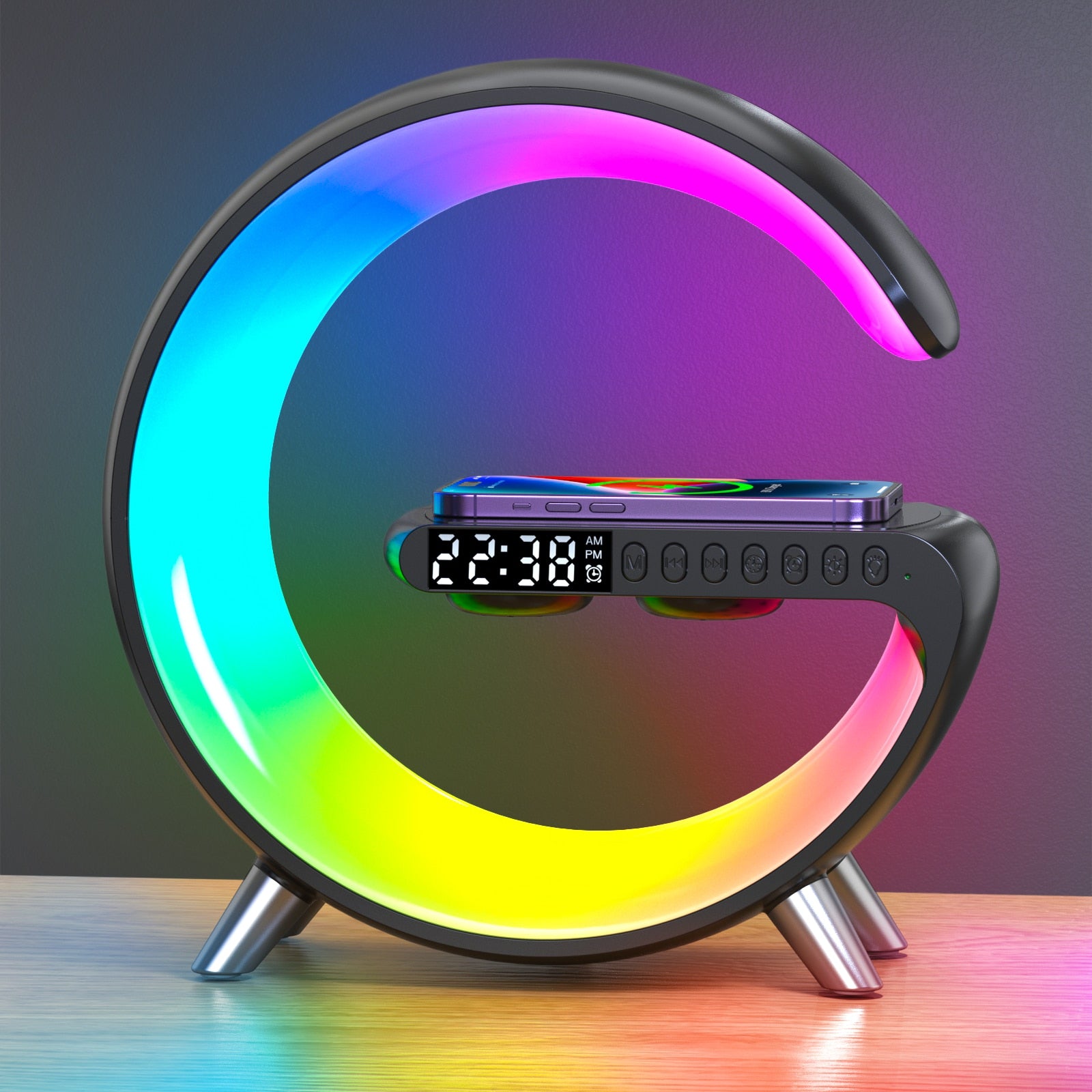 RGB Desk Lamp with Wireless Charger - ZestyEV