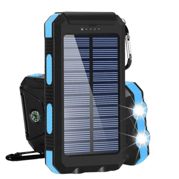 Solar Power Bank with LED Flashlight - ZestyEV