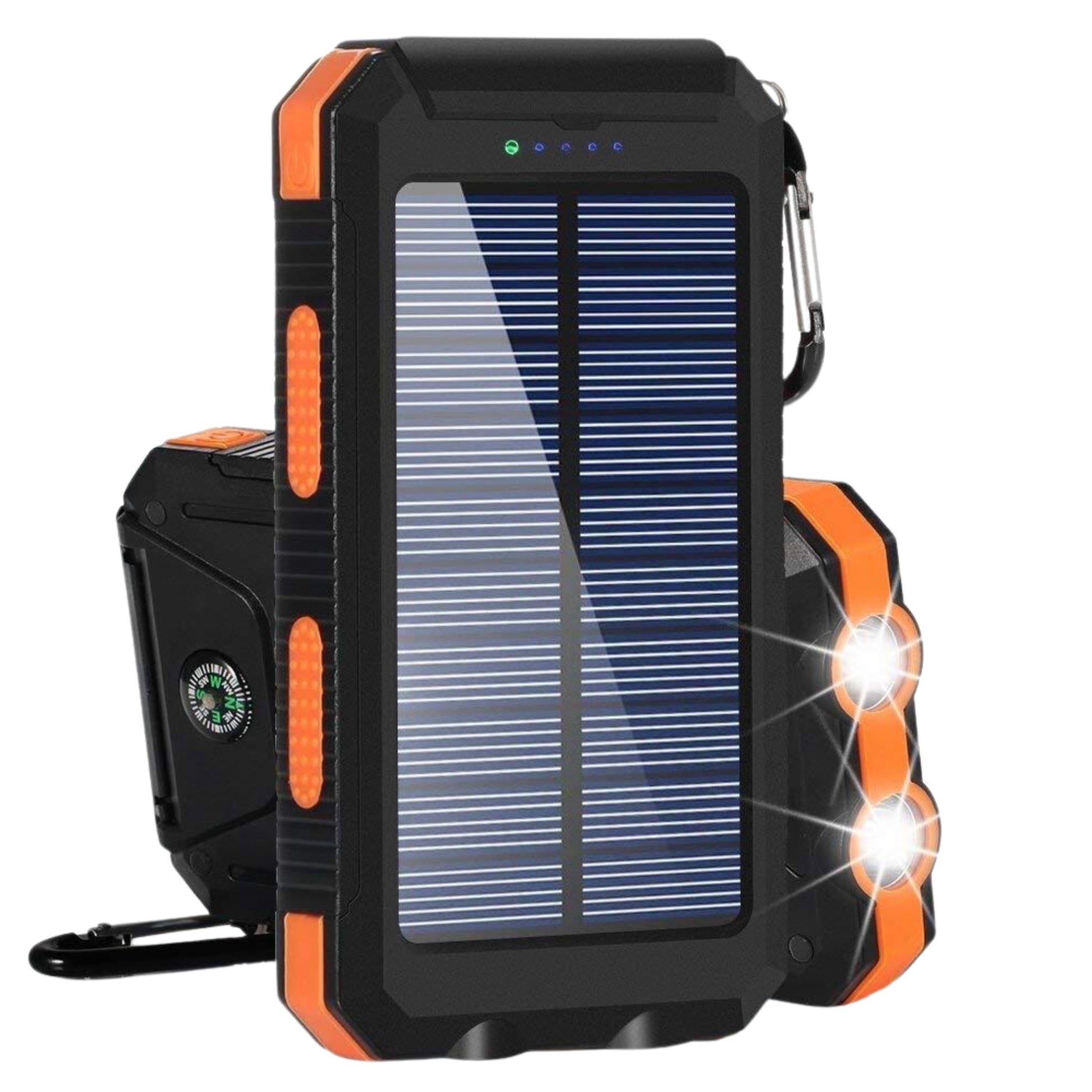 Solar Power Bank with LED Flashlight - ZestyEV